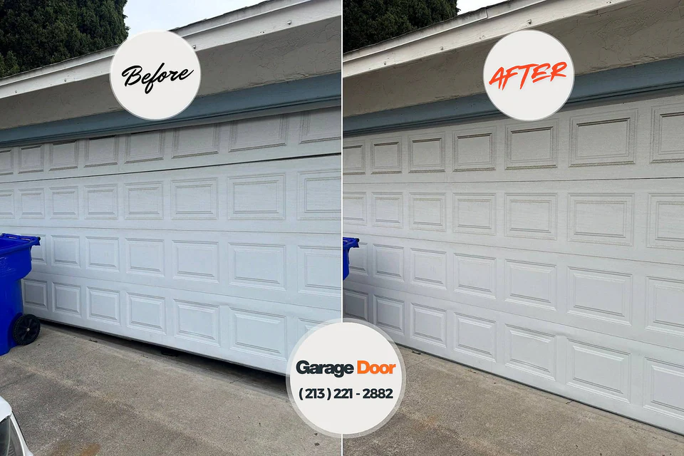 Before and after: garage door repair Crawford, GA